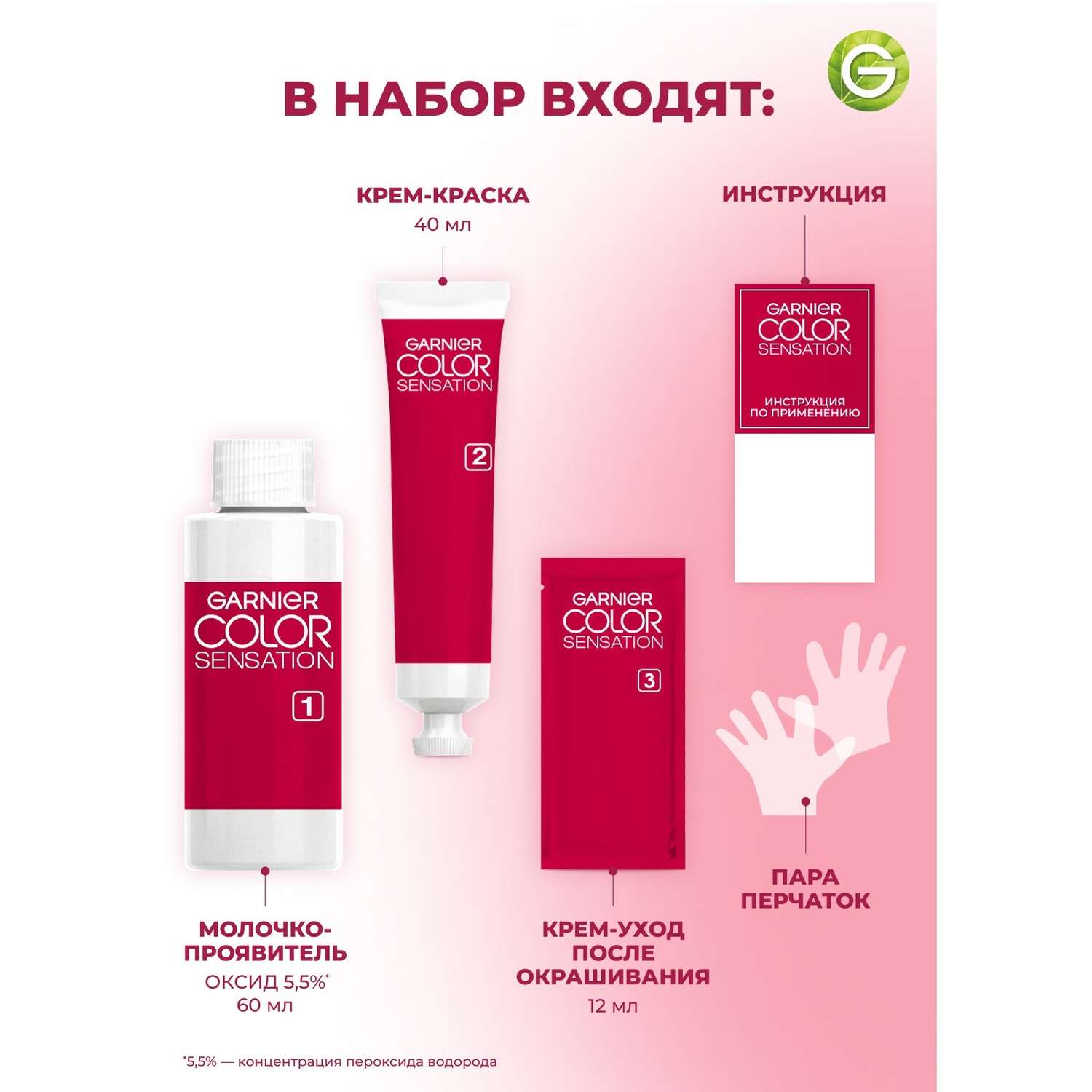 Стойкая крем-краска для волос GARNIER Color Sensation Роскошь цвета оттенок 7.40 Янтарный Ярко-Рыжий 110мл - фото 3