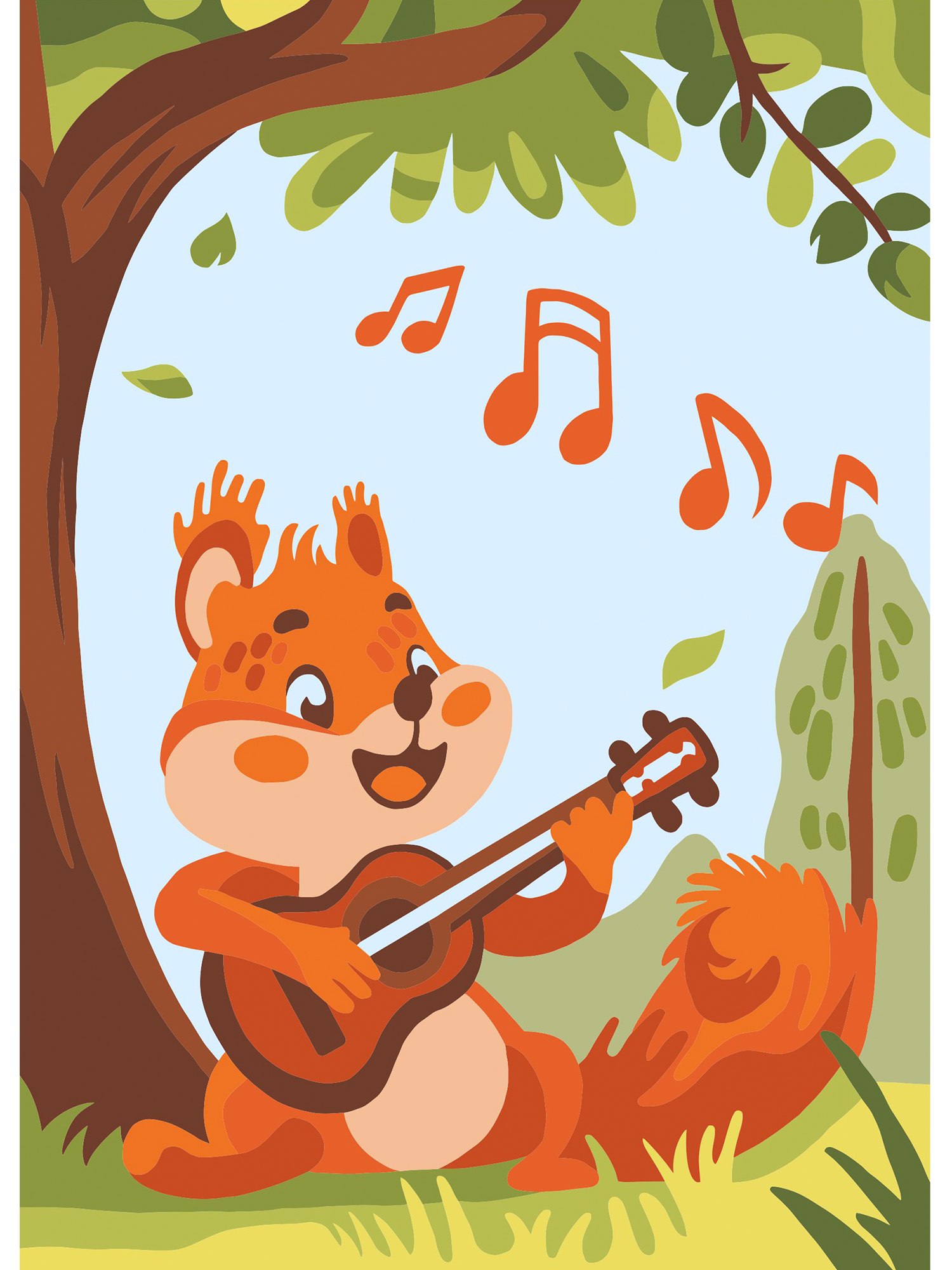 Картина по номерам Hobby Paint Бельчонок-музыкант в ассортименте - фото 2