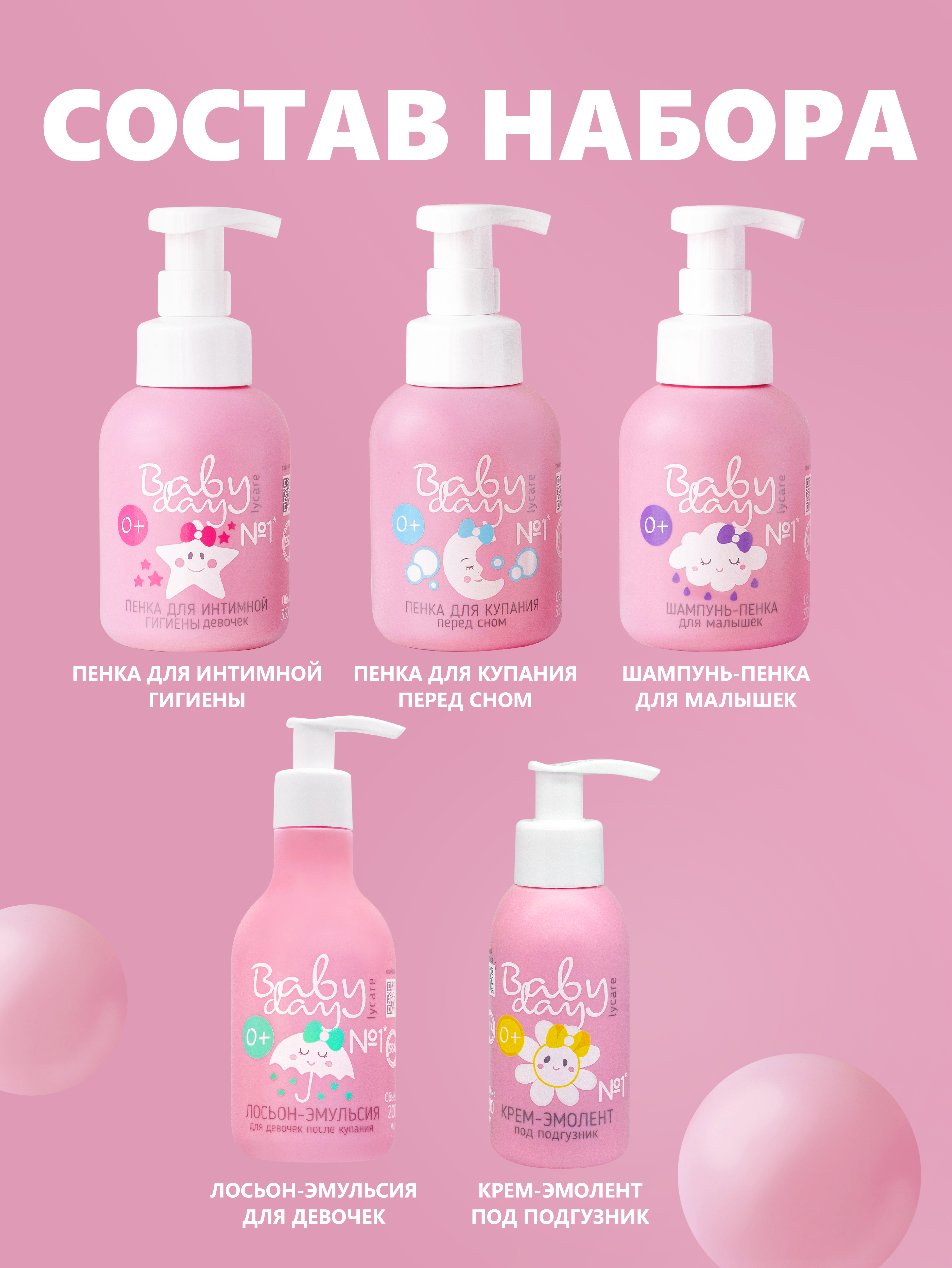 Набор косметики для новорожденных LYCARE BabyDay 5 предметов - фото 3