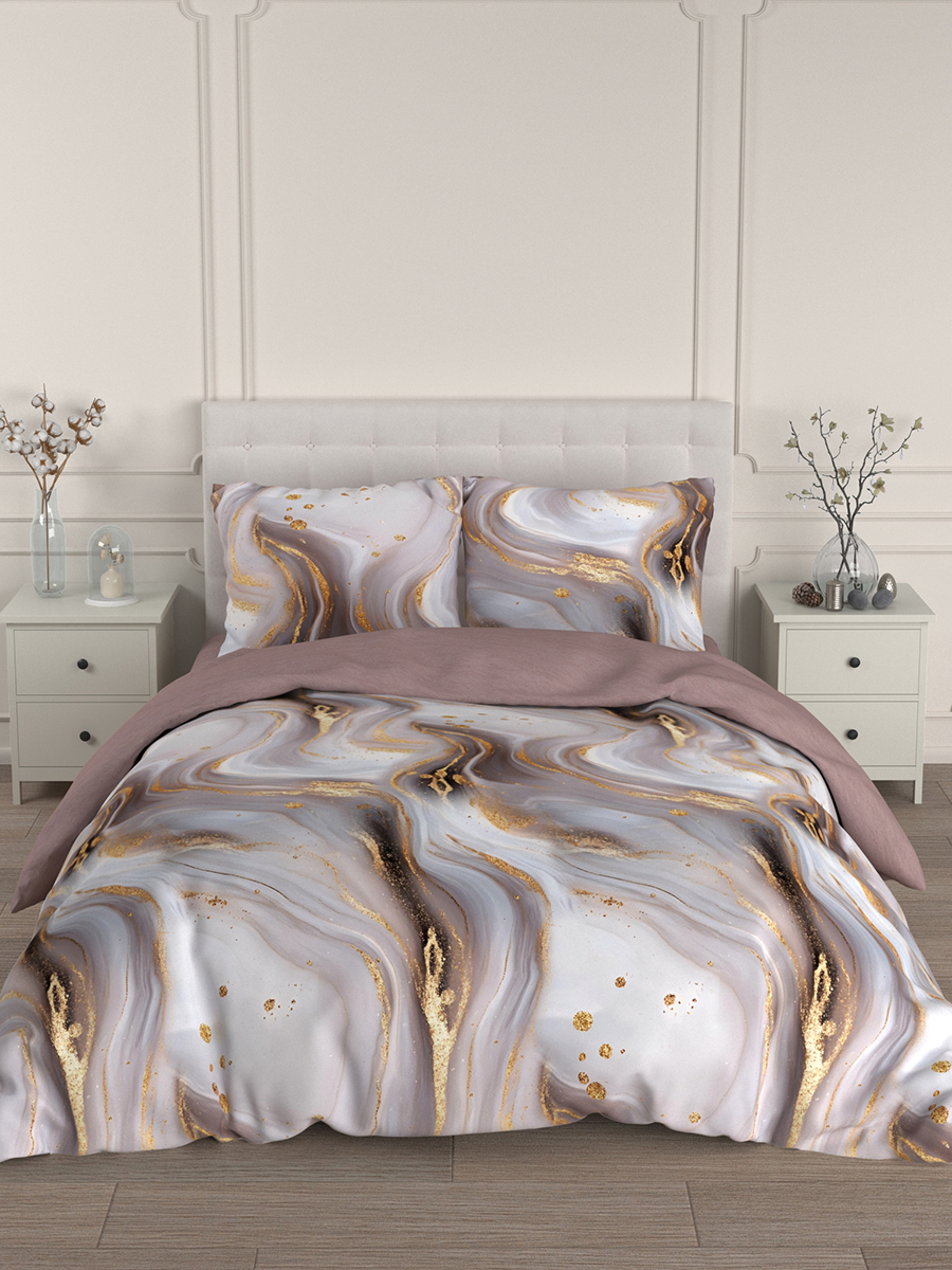 Изображение товара Постельное бельё SNOFF Комплект (1,5–семейный) хлопок 115 г/м2