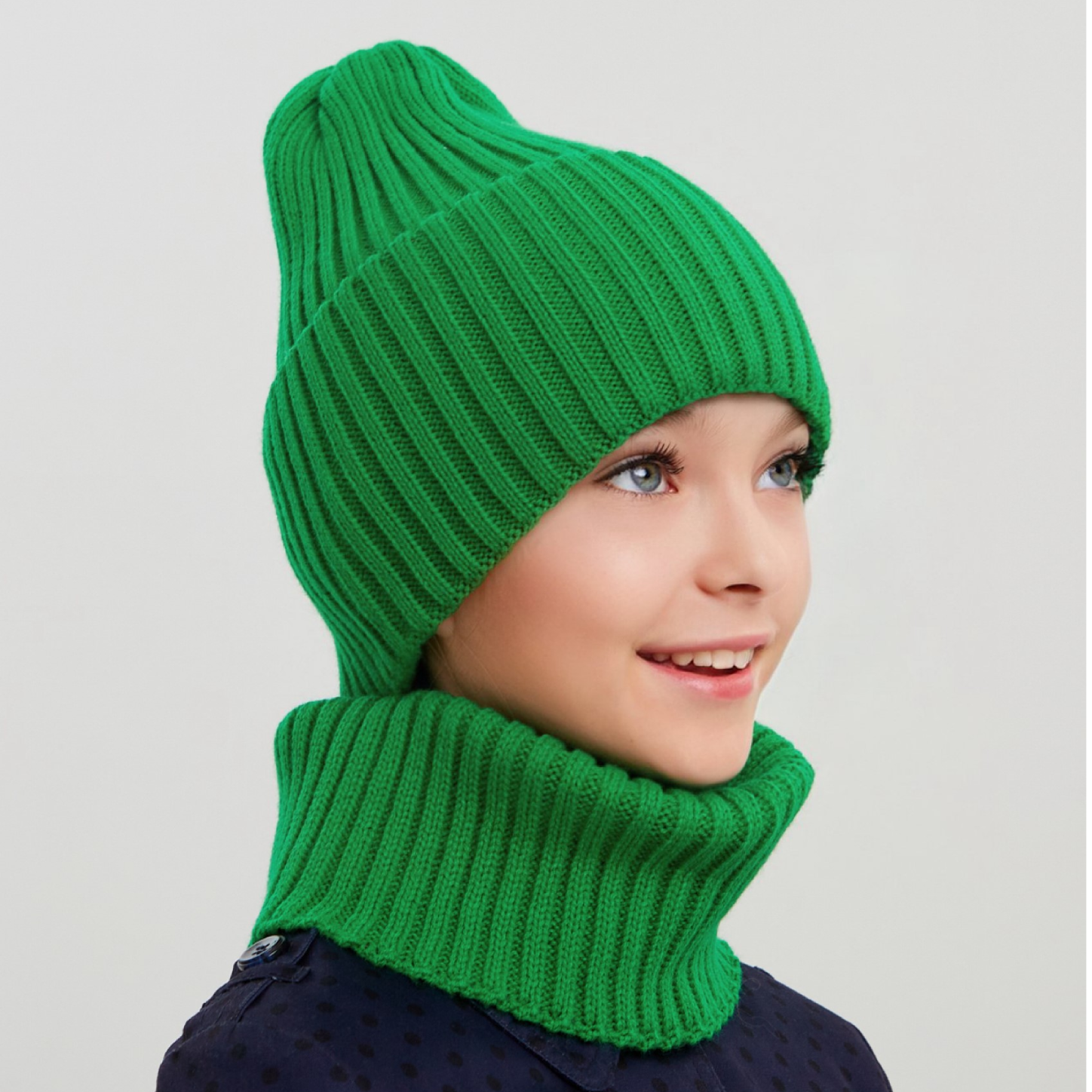 Шапка и снуд KUBRIO NYC-H-35-pumpk-green - фото 3