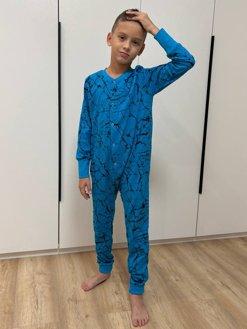 Пижама Весёлый человечек Д00113П/Мрамор - фото 6