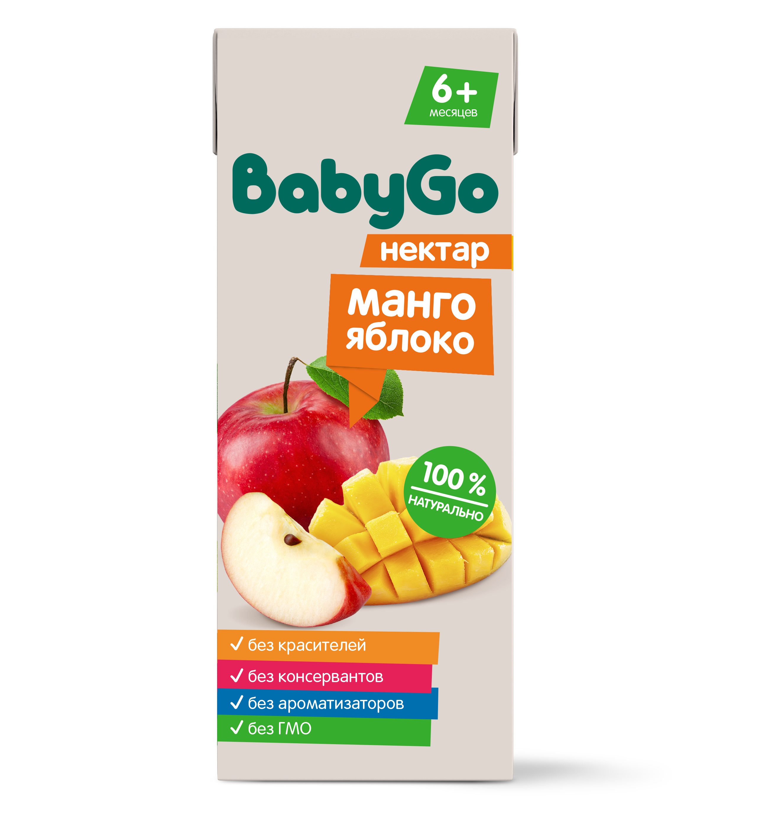 Сок BabyGo яблоко-манго с 6 мес 200 л - фото 1