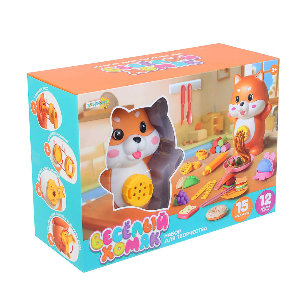 Масса для лепки ХОББИХИТ Весёлый хомяк 15 предметов 12 цв. - фото 14