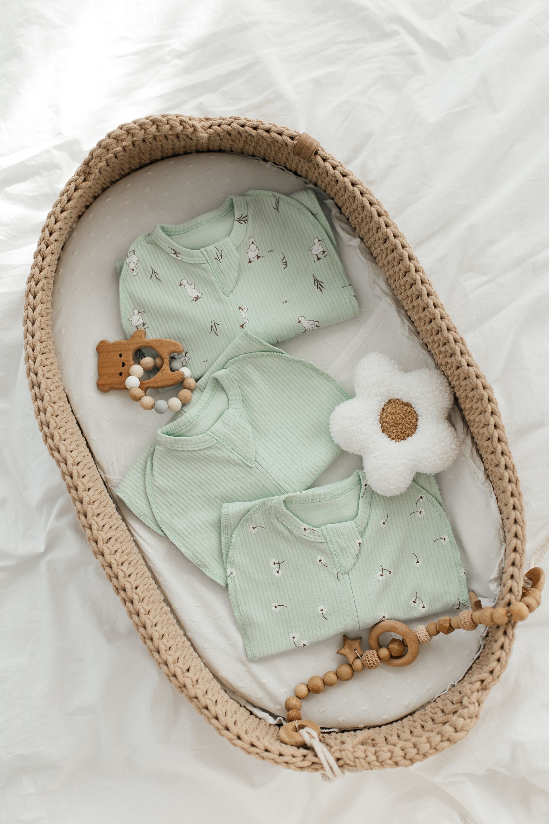 Конверт пеленальный (кокон) TOPOTUSHKI бирюзовый - фото 1