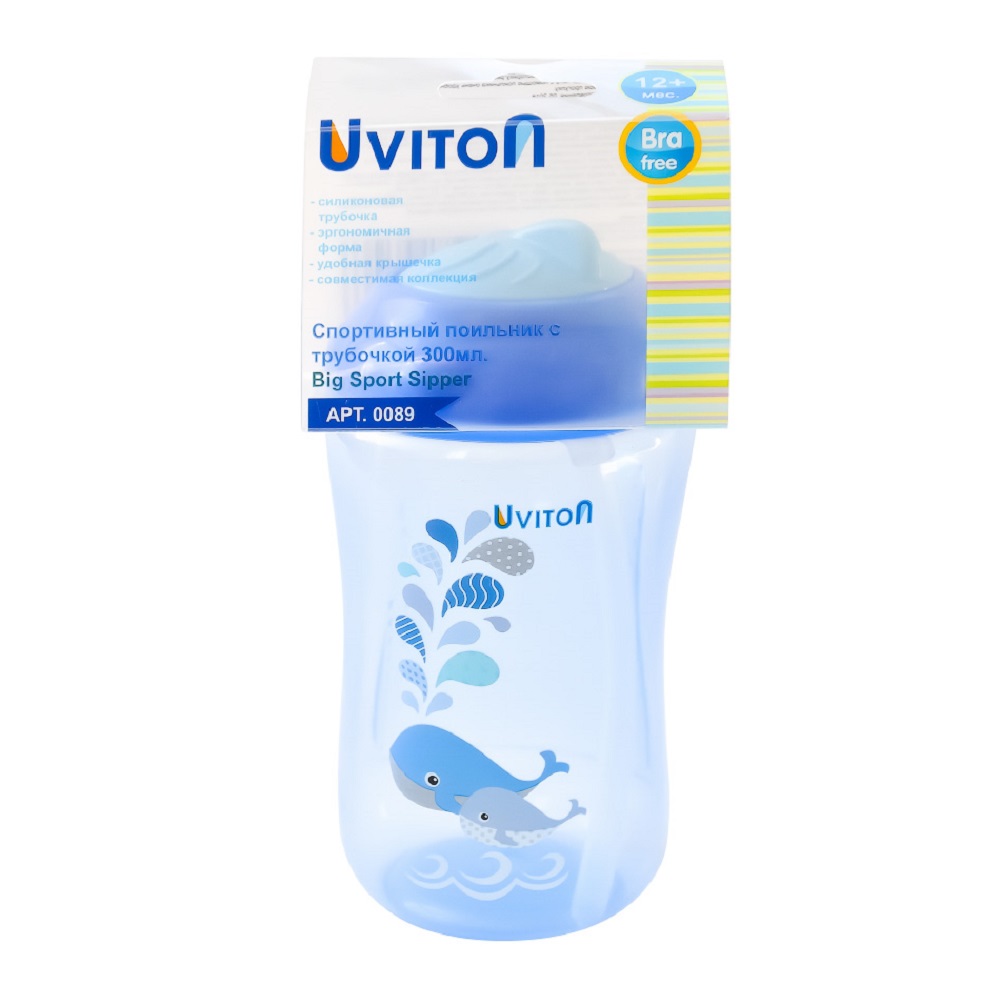 Поильник Uviton New Classic 300 мл в ассортименте - фото 11