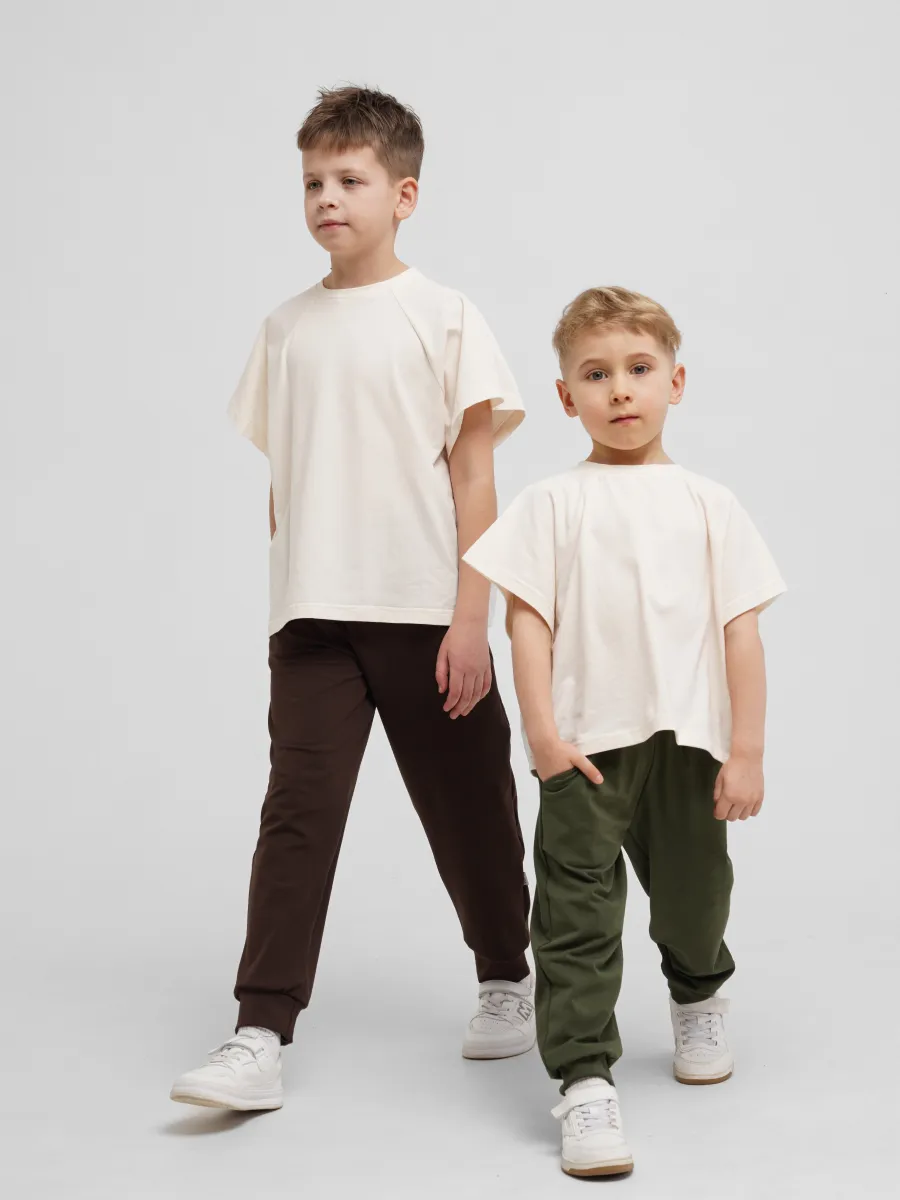 Спортивные брюки 2 шт Супер Пупс 2пр/штаны/хаки/шоколад - фото 21