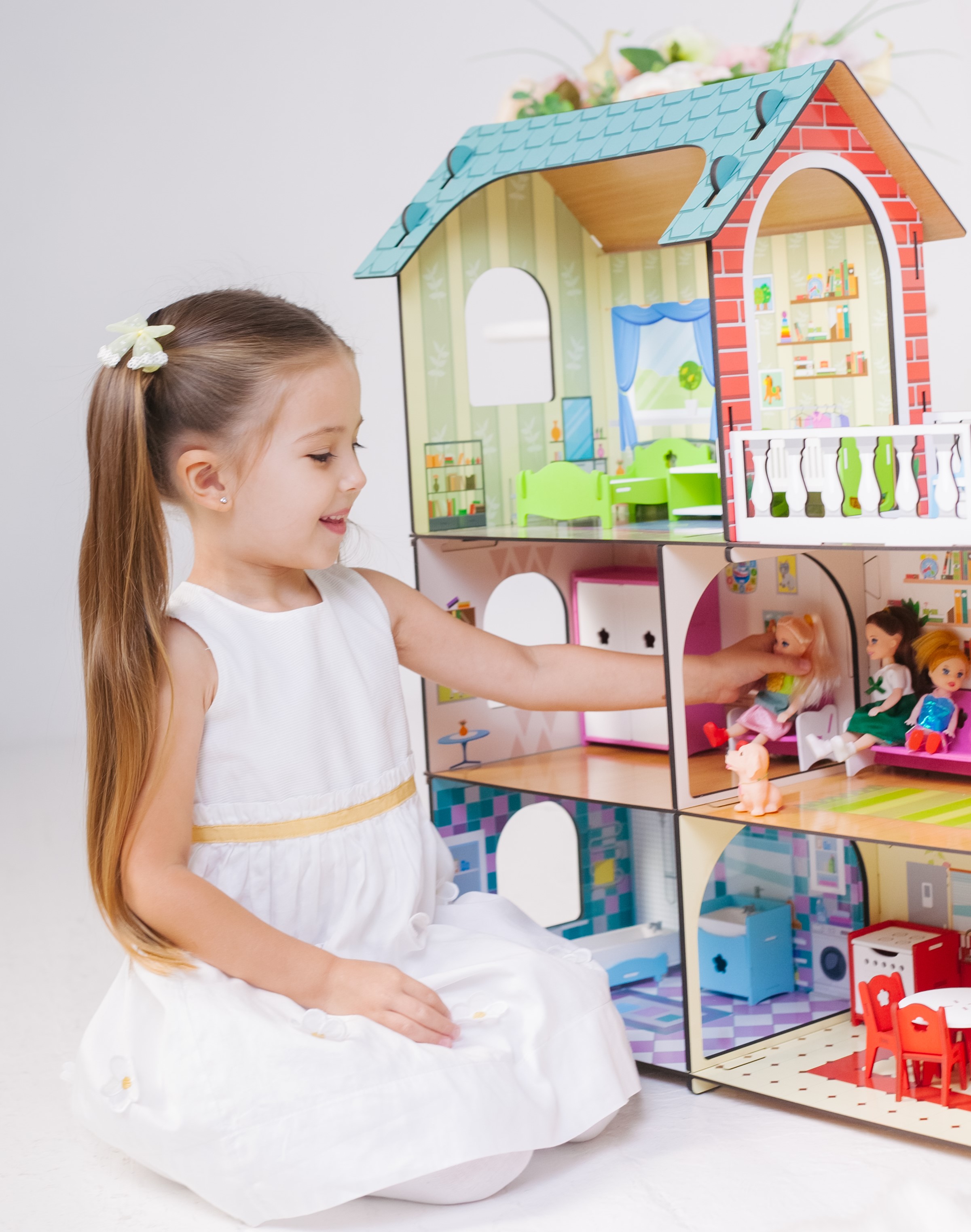 Домик для кукол Alatoys 70 см КД01 - фото 12