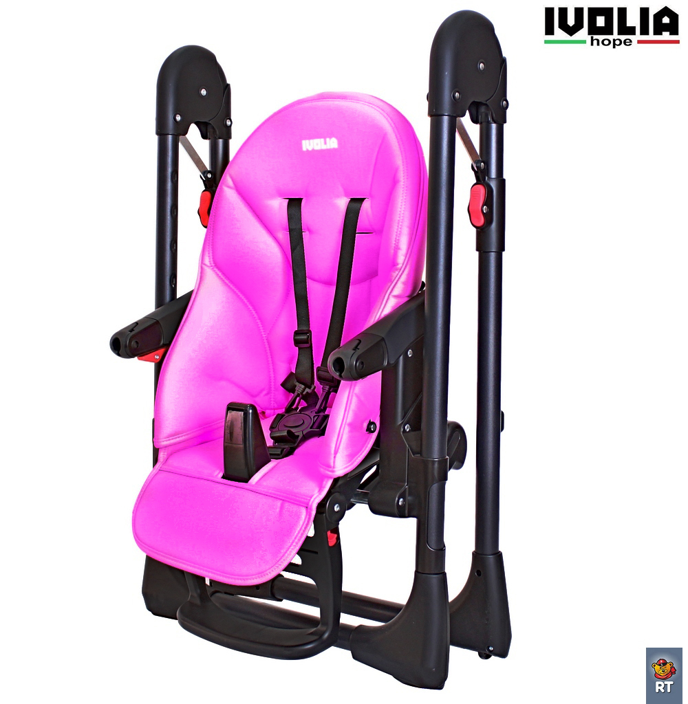 Стульчик для кормления Ivolia HOPE 01 2 колеса pink трансформер - фото 7