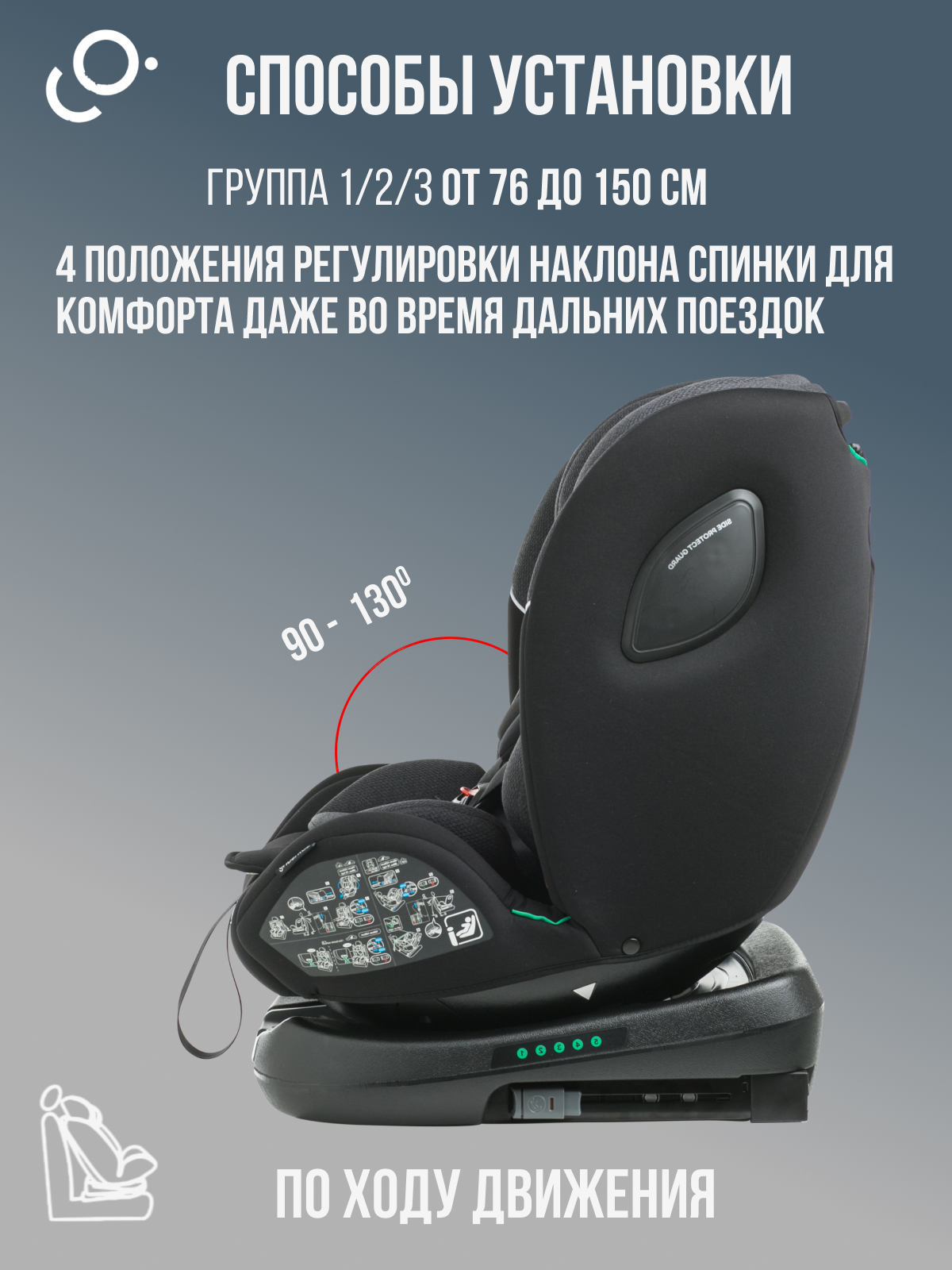 Автокресло SoonSung Isofix 0+/1/2/3 (0-36 кг) серый - фото 3