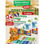 Пластилин Brauberg 24 цв.
