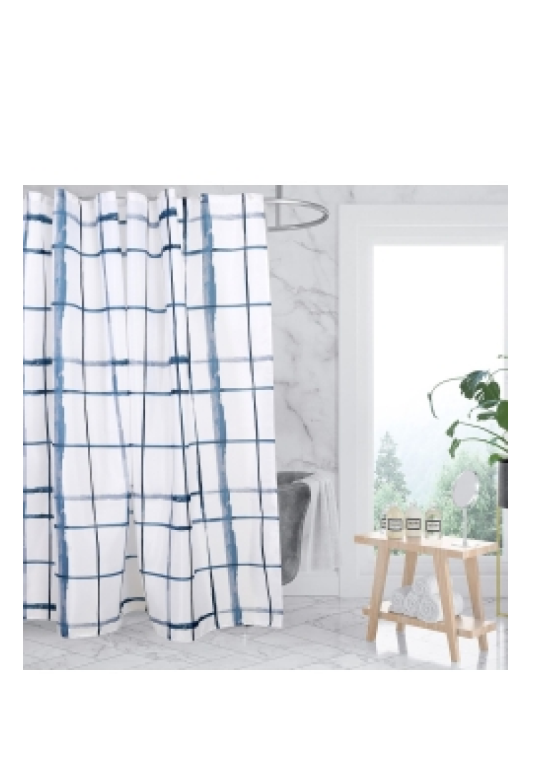 Штора для ванной Great Way клетка 180х180 см - фото 1