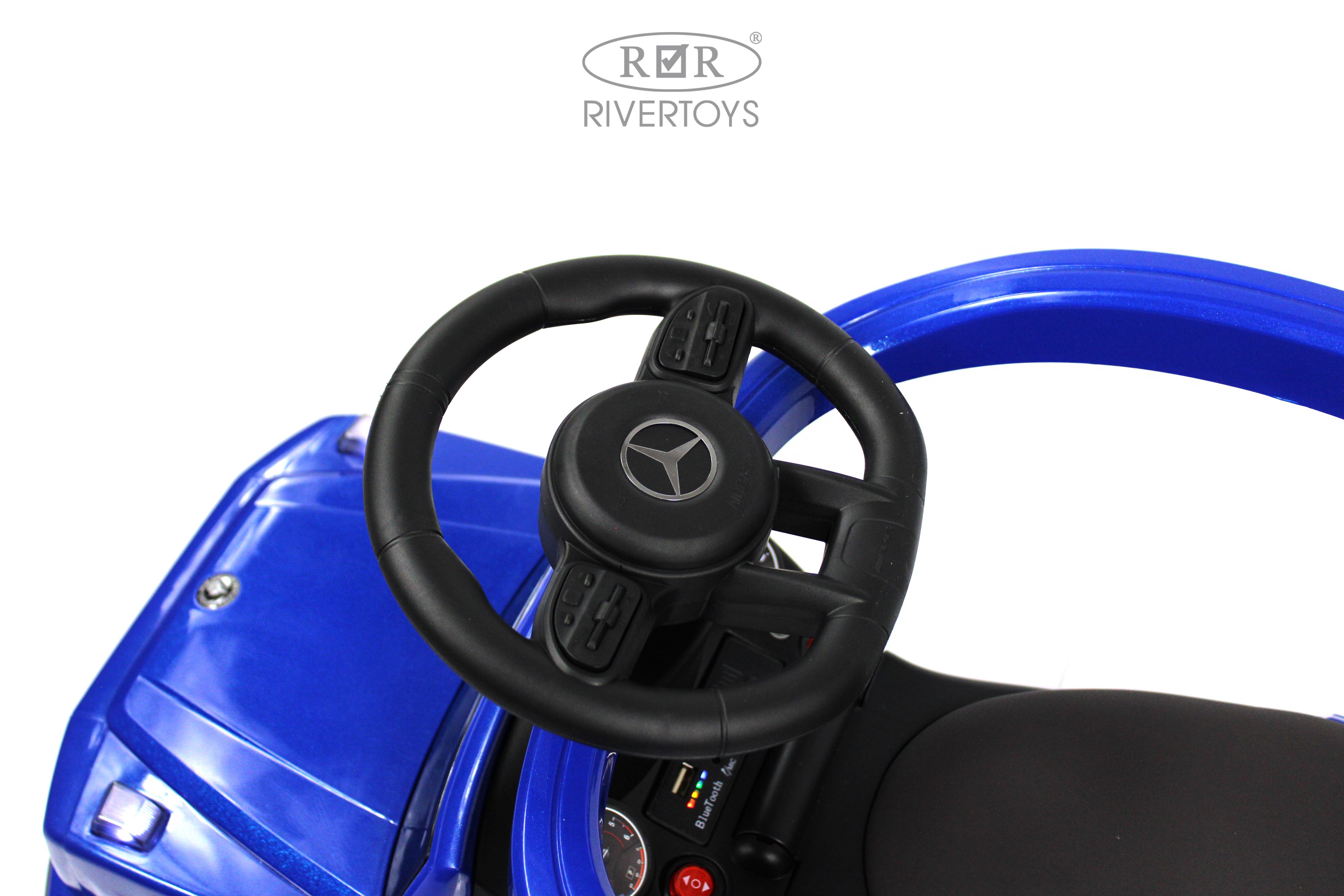 Каталка RIVERTOYS Mercedes-Benz G63 Blue Diamond синий - фото 19
