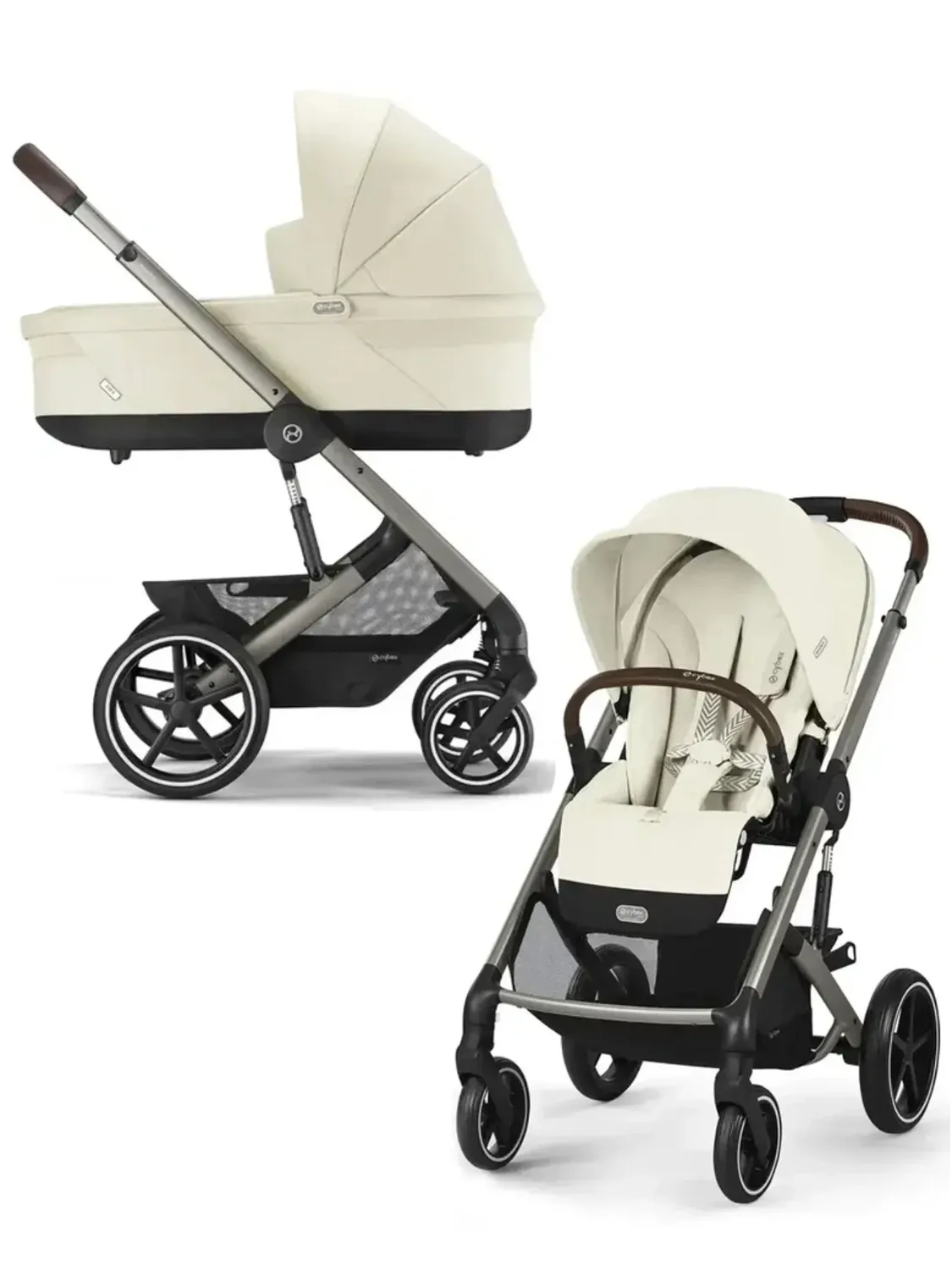 Коляска 2в1 Cybex Balios S Lux TPE бежевый - фото 1