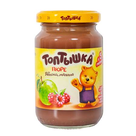 Пюре Топтышка Яблоко-малина с 5 мес 190 г