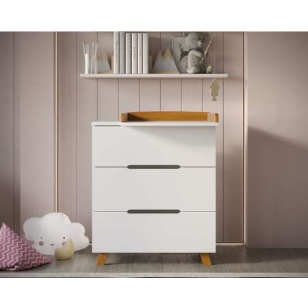 Детский пеленальный комод Incanto Anniken LUX 800/3 цвет белый бук