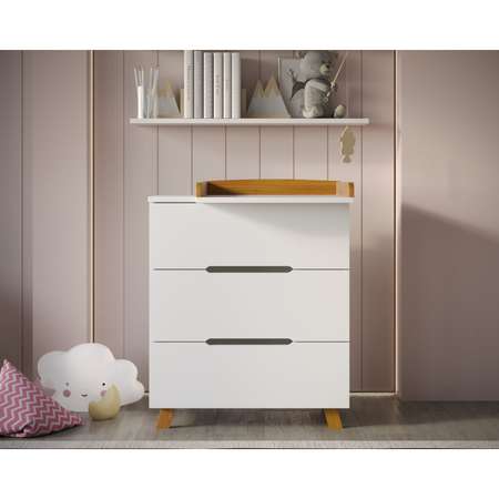 Пеленальный комод Sima-Land Инканто Anniken LUX 800/3 белый/бук