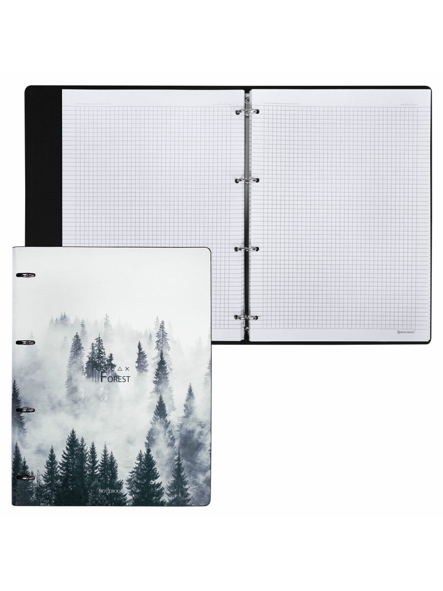 Тетрадь со сменным блоком Brauberg клетка 120 лист. - фото 9
