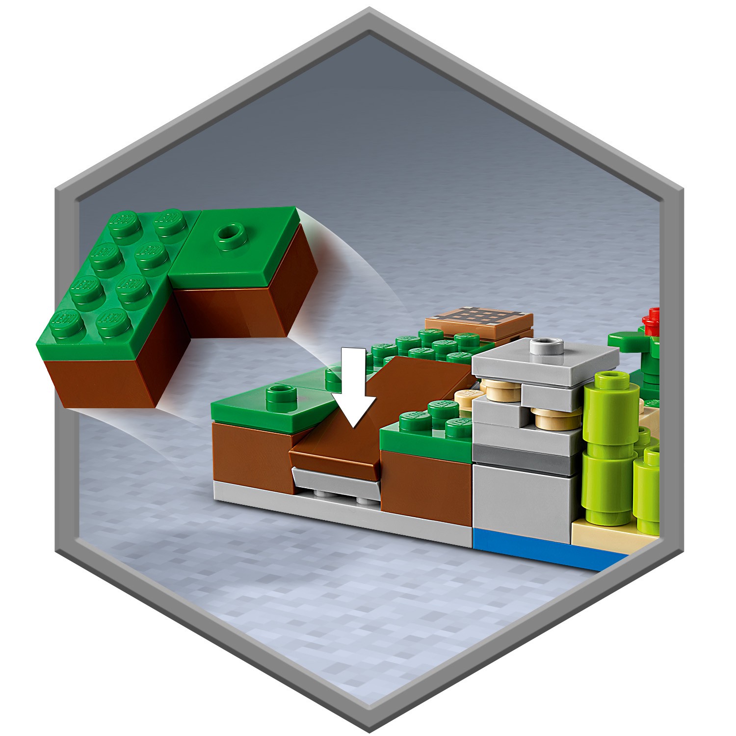 Конструктор LEGO Minecraft Засада Крипера 72 дет. - фото 4