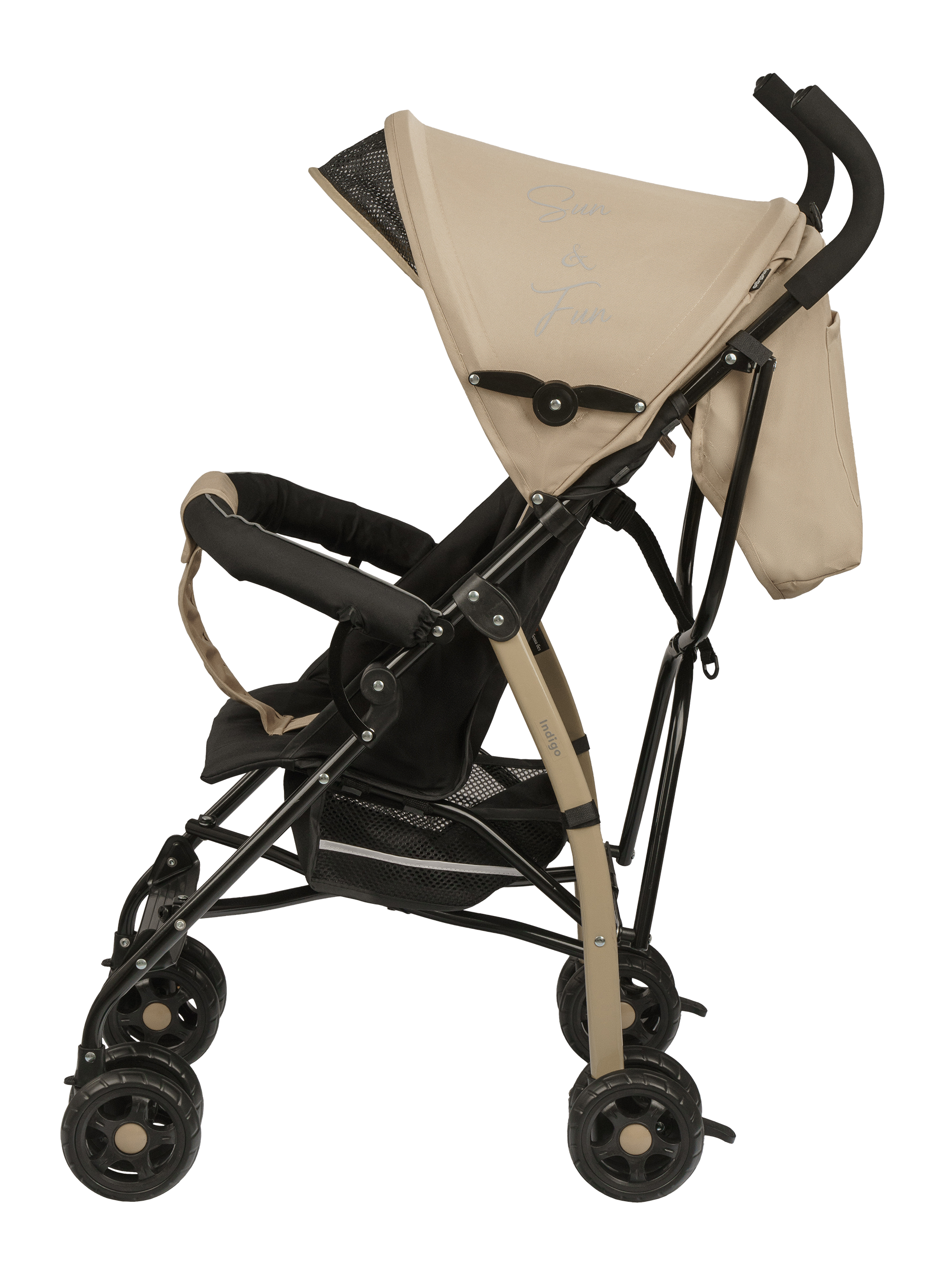 Коляска прогулочная Indigo Bono бежевый - фото 9