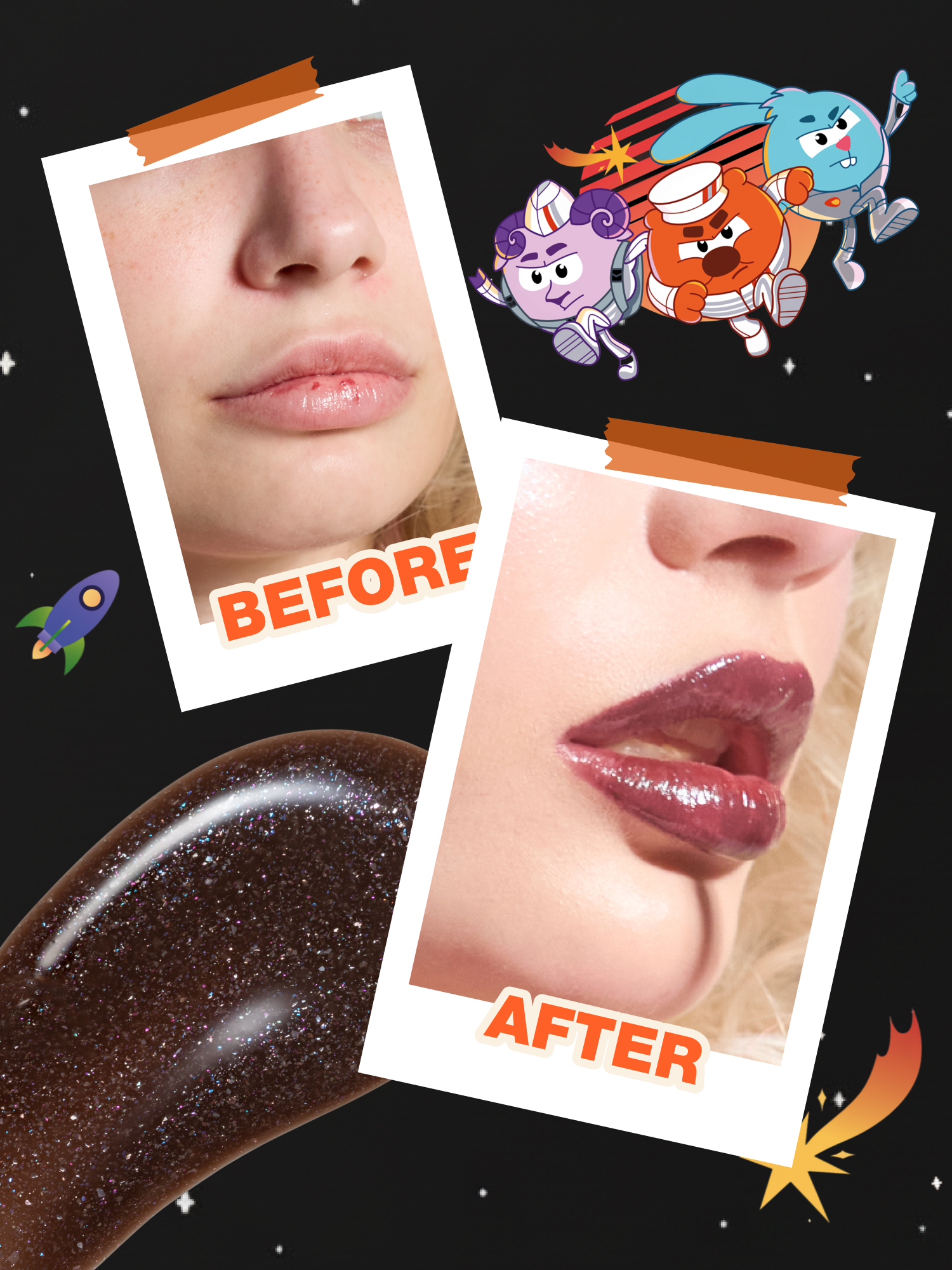 Масло для губ Beauty Bomb Смешарики тон 02 вишневый 4.5мл - фото 6