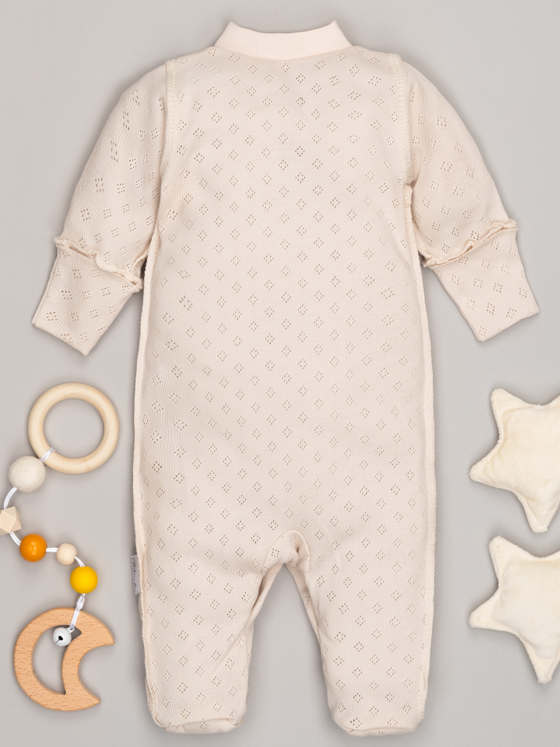 Комбинезон ТРИЯ 1015 ажурная рибана НВ миндаль - фото 7