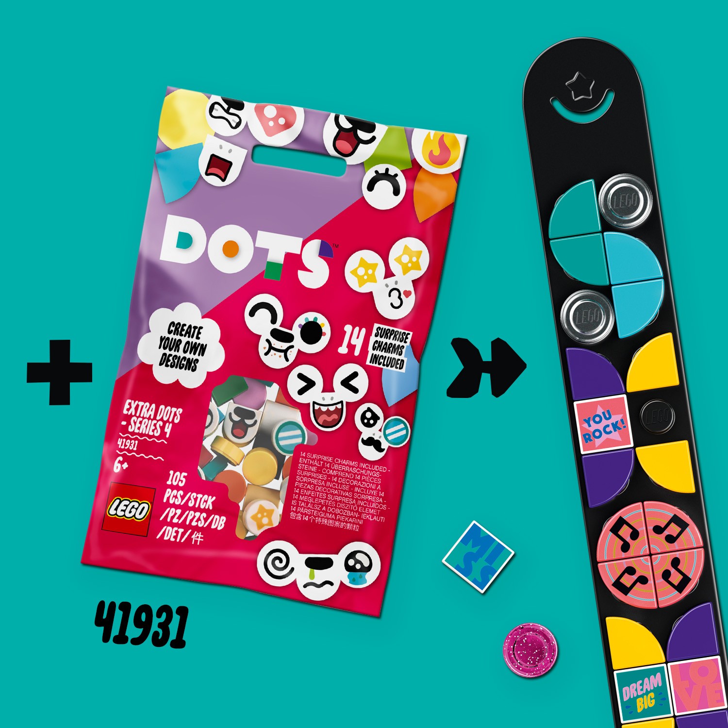 Конструктор LEGO DOTS Браслет Музыка - фото 6
