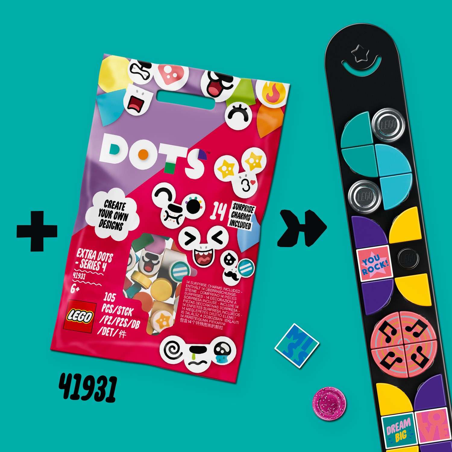 Конструктор LEGO DOTS Браслет Музыка - фото 6