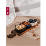 Менажница с подставкой APOLLO 3 предмета