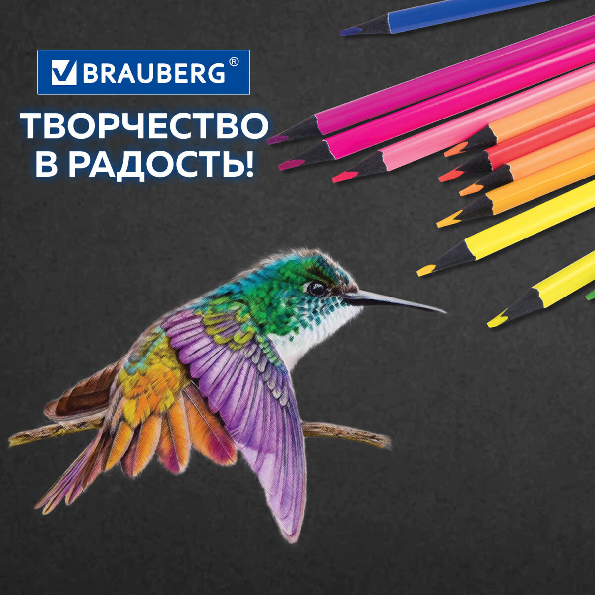 Карандаши цветные Brauberg 12 шт. - фото 6
