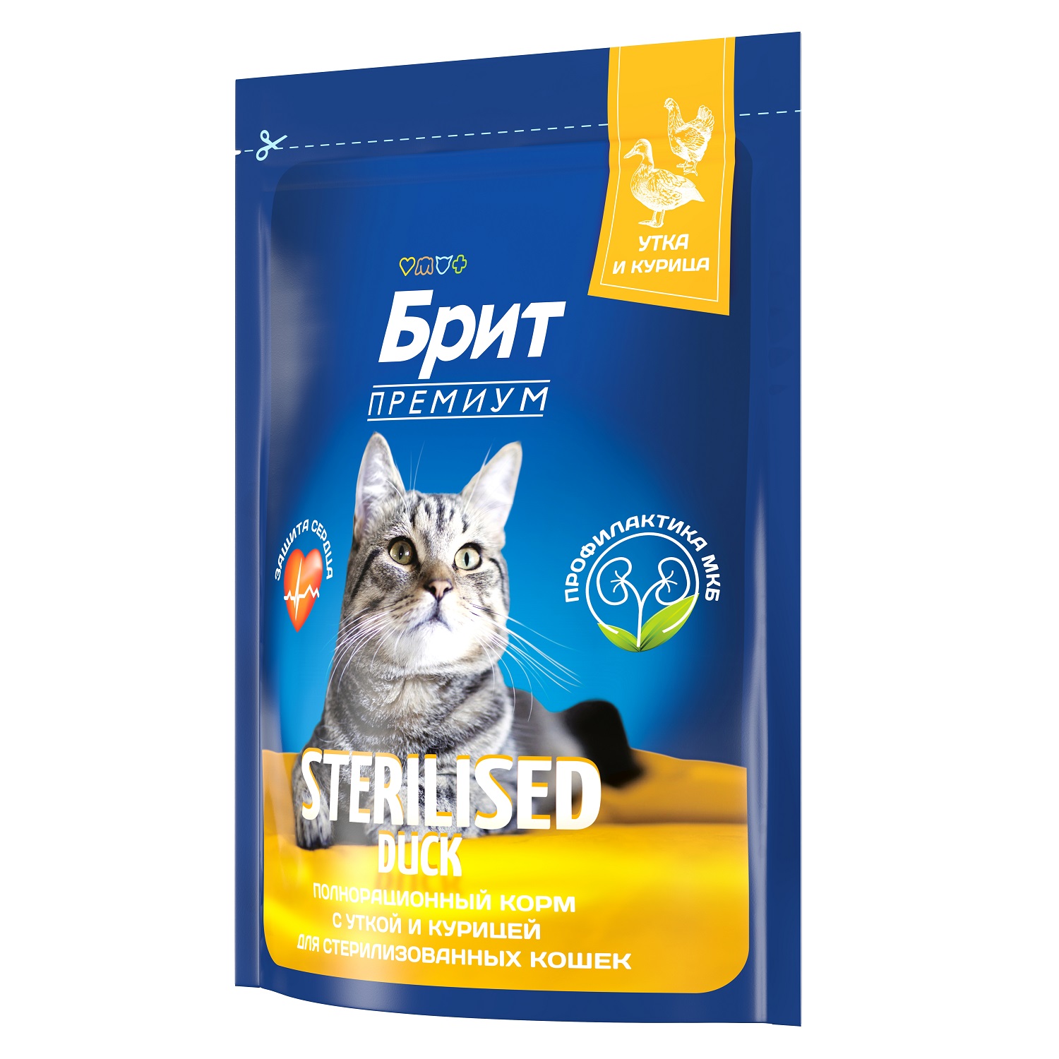 Корм для кошек Brit 400г Premium Cat Duck and Chicken для стерилизованных с уткой и курицей сухой - фото 4