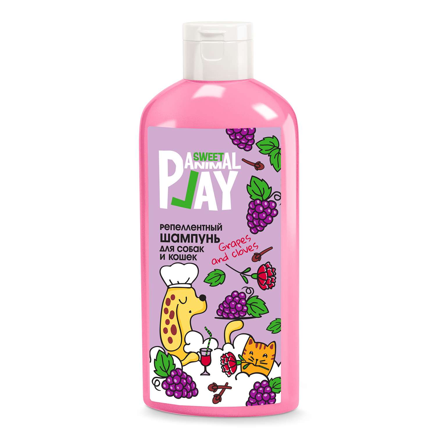 Шампунь для собак и кошек Animal Play Sweet репеллентный Виноград-Гвоздика 300мл - фото 1