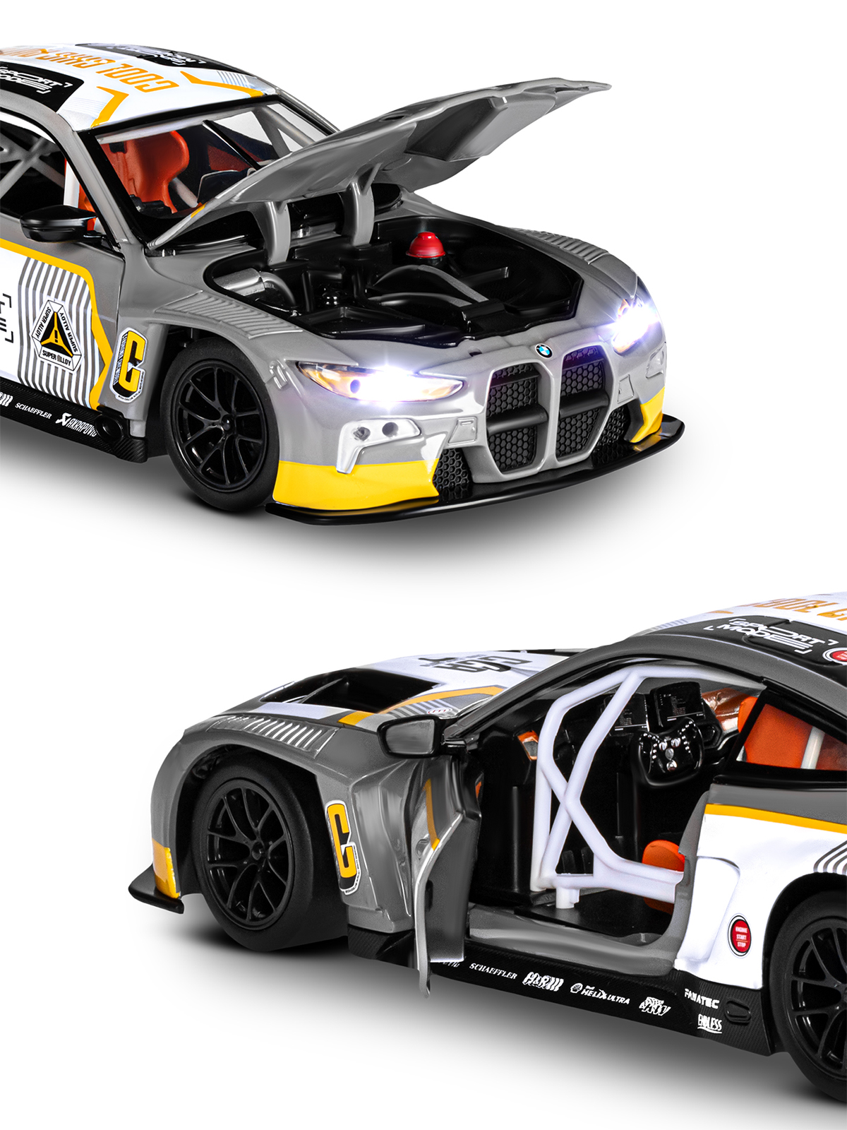 Автомобиль АВТОпанорама BMW M4 GT3 1:24 JB1251650 - фото 10