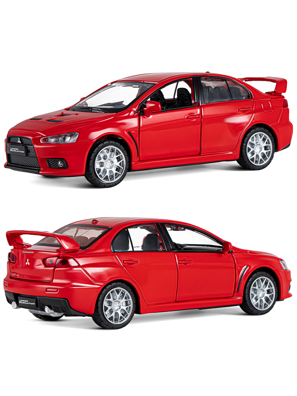 Автомобиль АВТОпанорама Mitsubishi Lancer Evolution 1:32 JB1251331 - фото 6