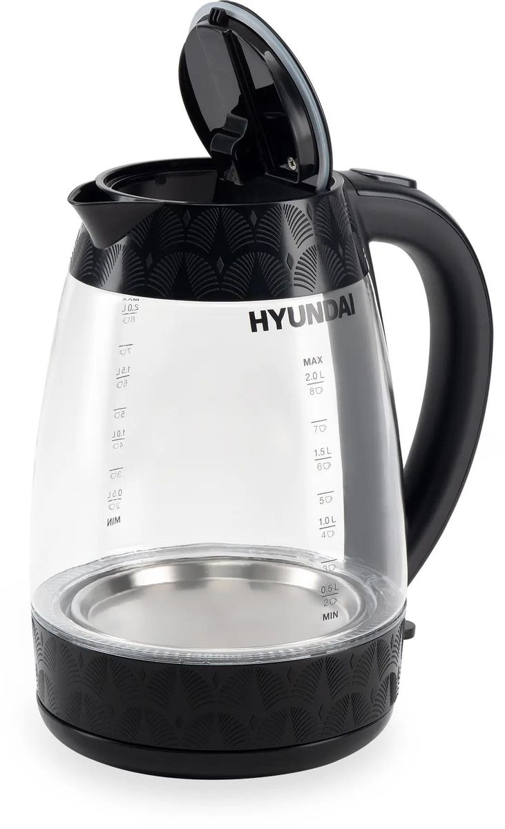 Чайник электрический HYUNDAI Huk-G4505 2200Вт черный - фото 13