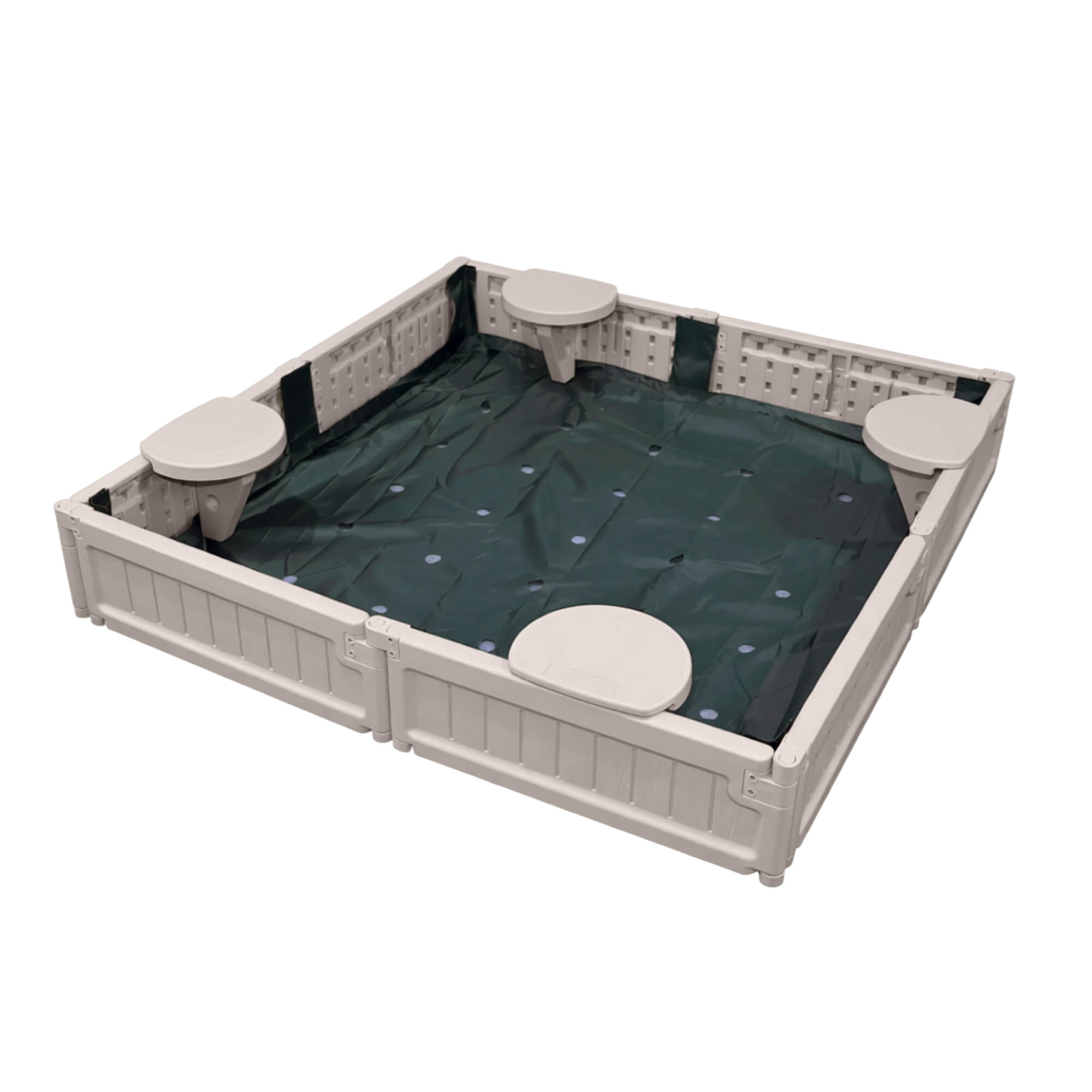 Песочница детская UNIX Kids квадратная 123х123 см пластиковая - фото 21