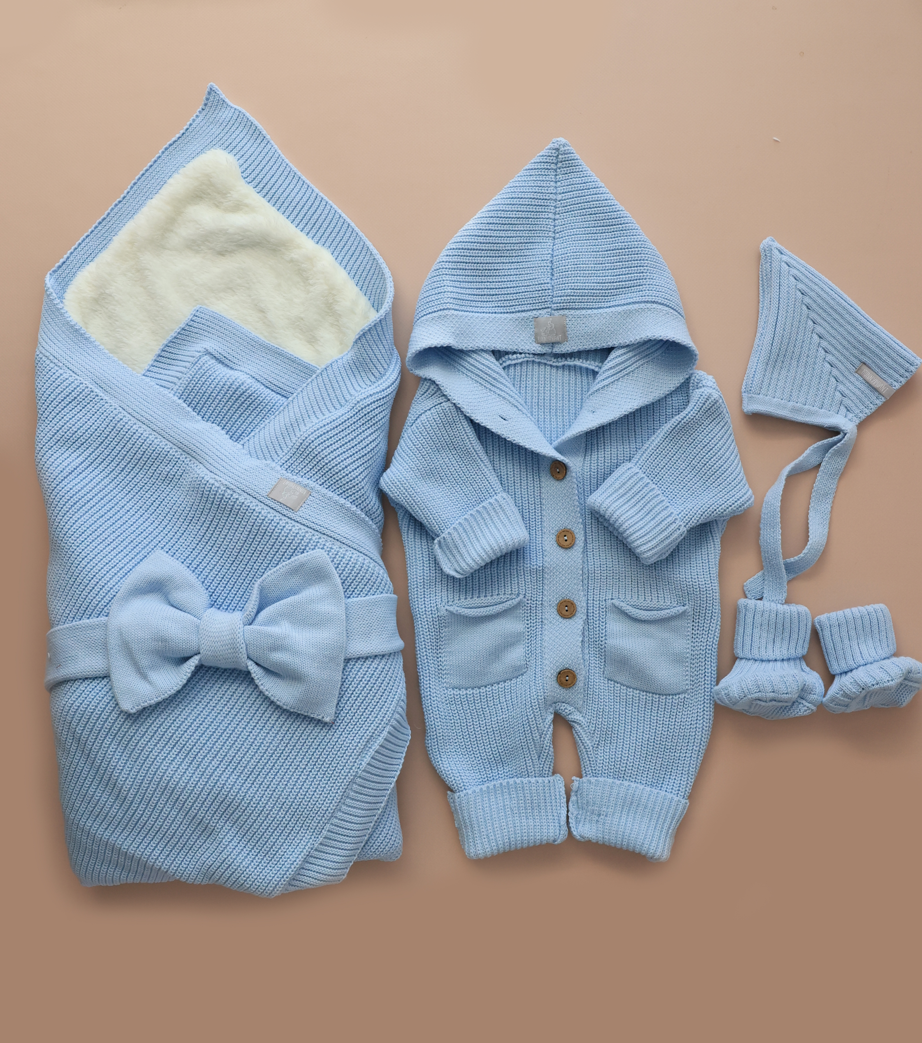 Комплект на выписку Bunnyphant 0367/голубой - фото 1