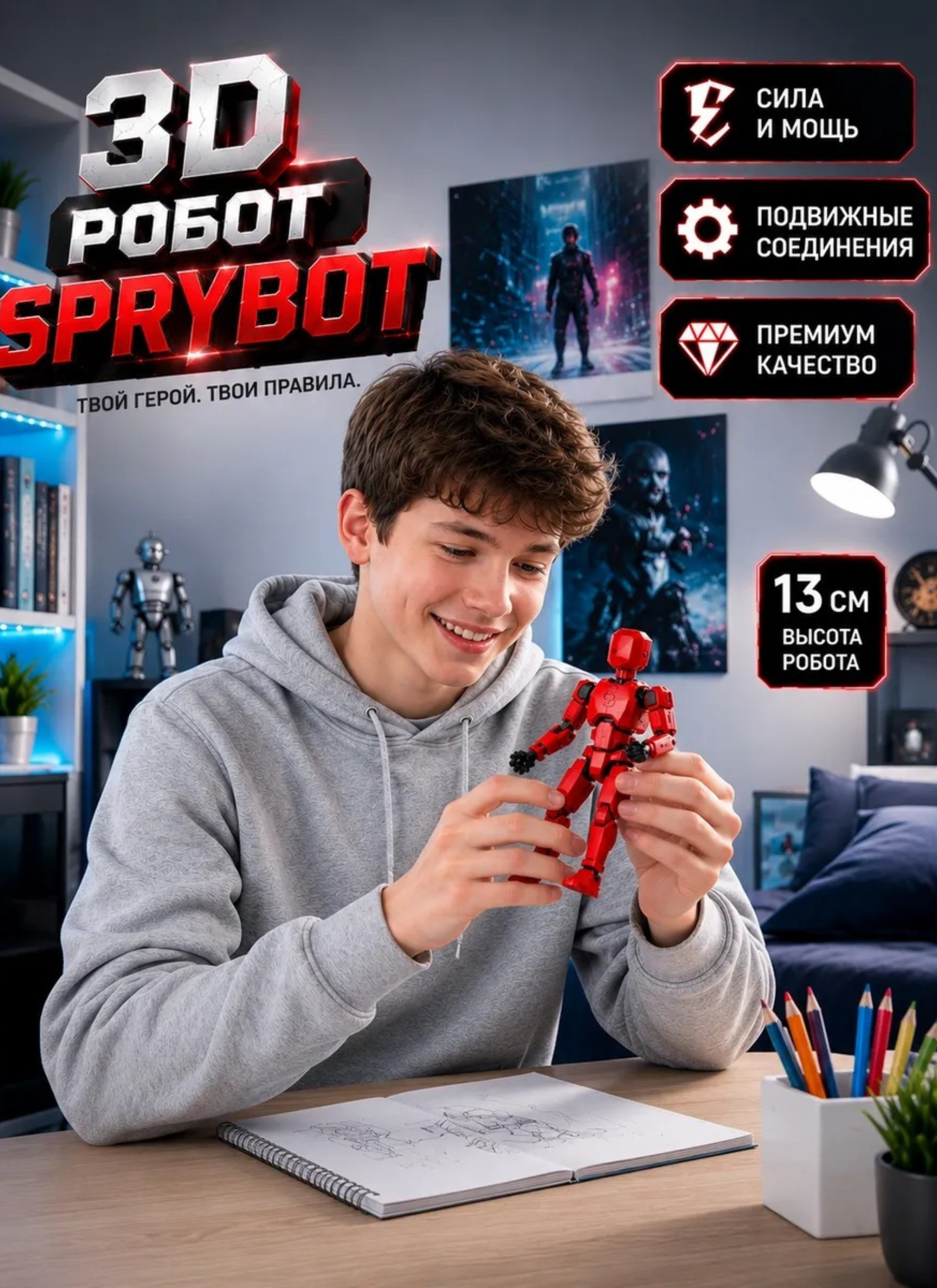 Фигурка TrendToys Робот шарнирный на магнитах - фото 3