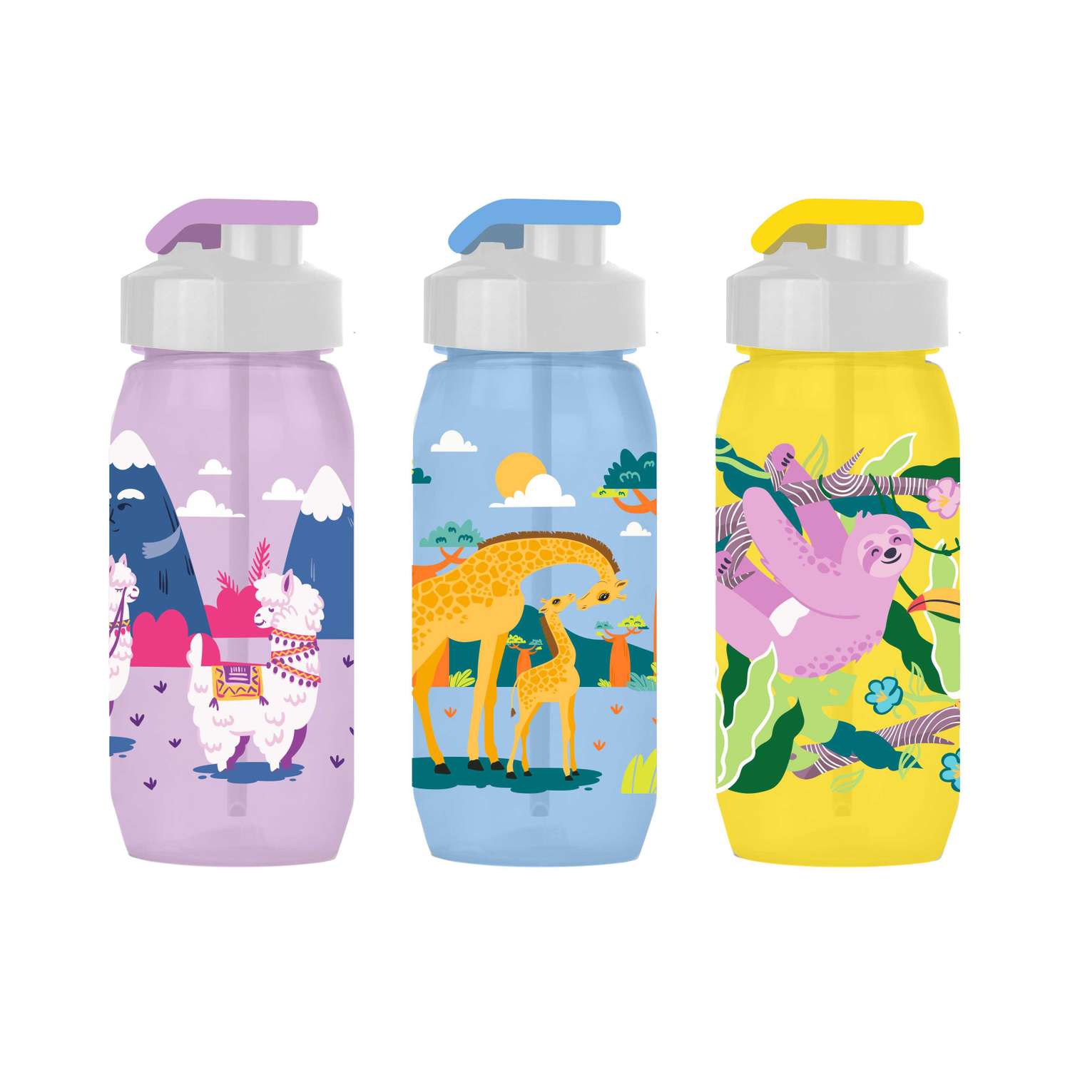 Бутылка для воды и других напитков WOWBOTTLES Вокруг Света 400мл в ассортименте - фото 1