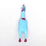 Игрушка для собак Пижон пищащая Задумчивая курица голубая