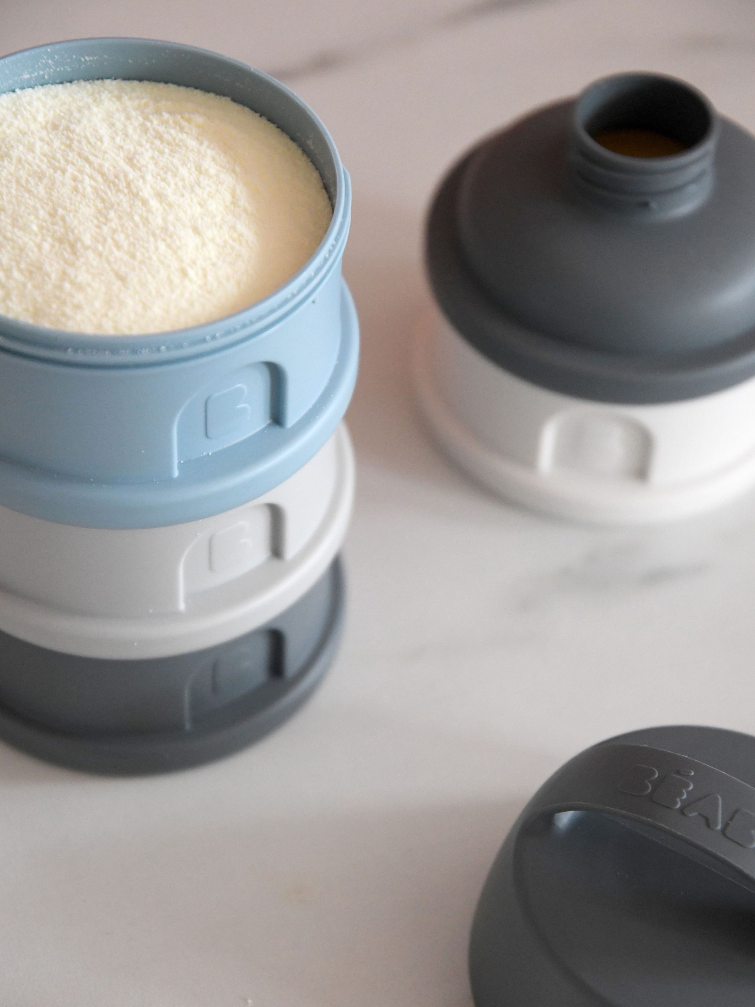 Контейнер для детского питания BEABA сыпучих смесей и снеков, 4 секции, серый - фото 6