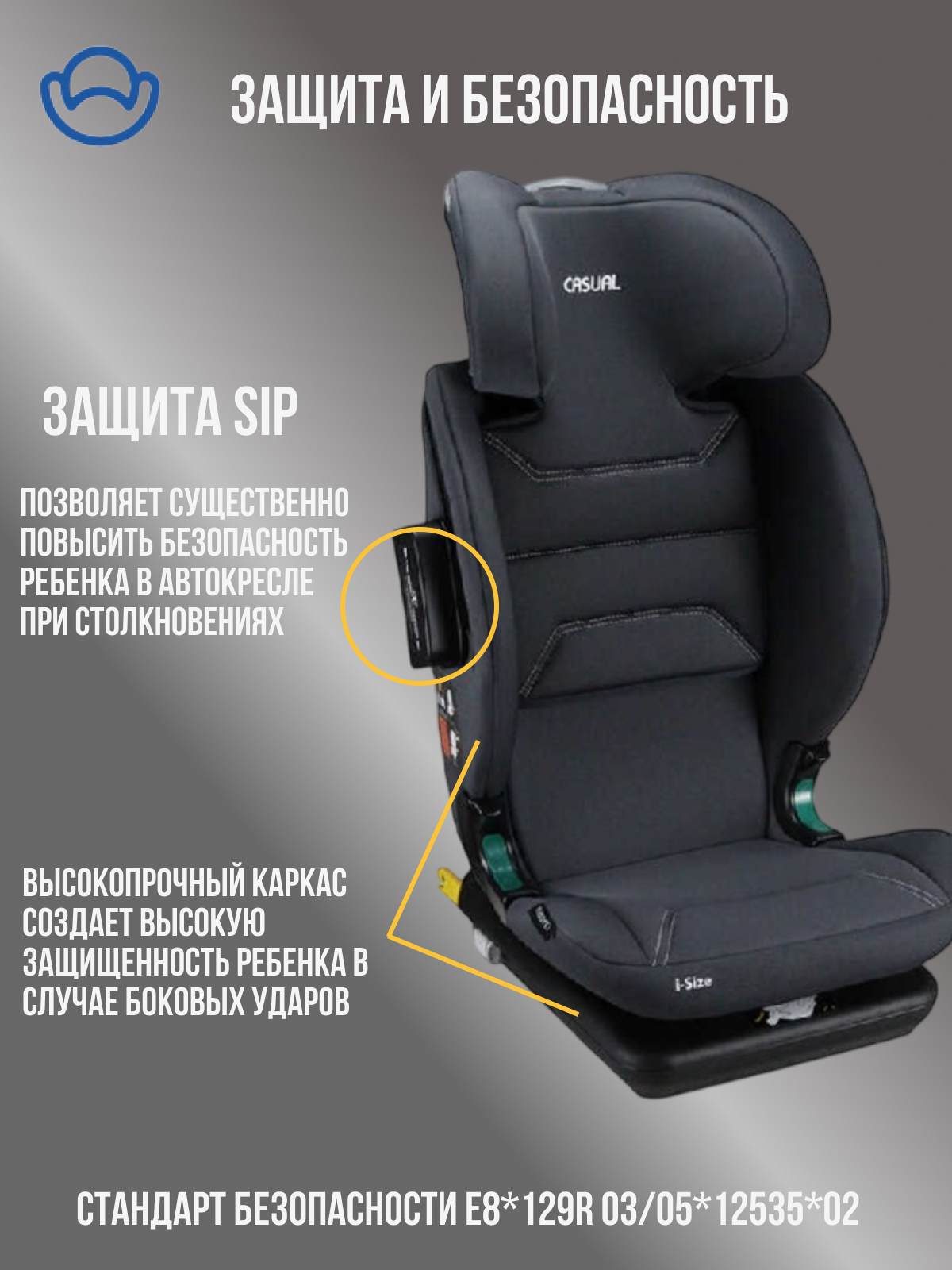 Автокресло Casual Anthrachite Isofix 2/3 (15-36 кг) - фото 5