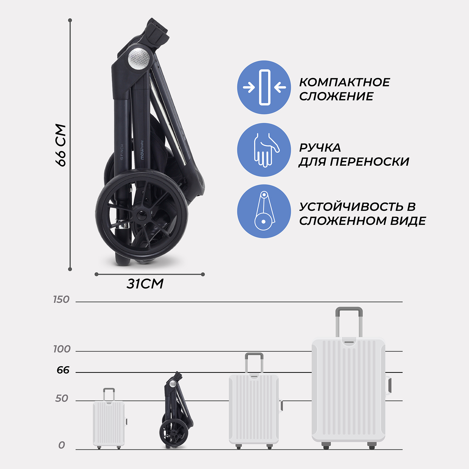 Коляска прогулочная MOWbaby Green зеленый - фото 8