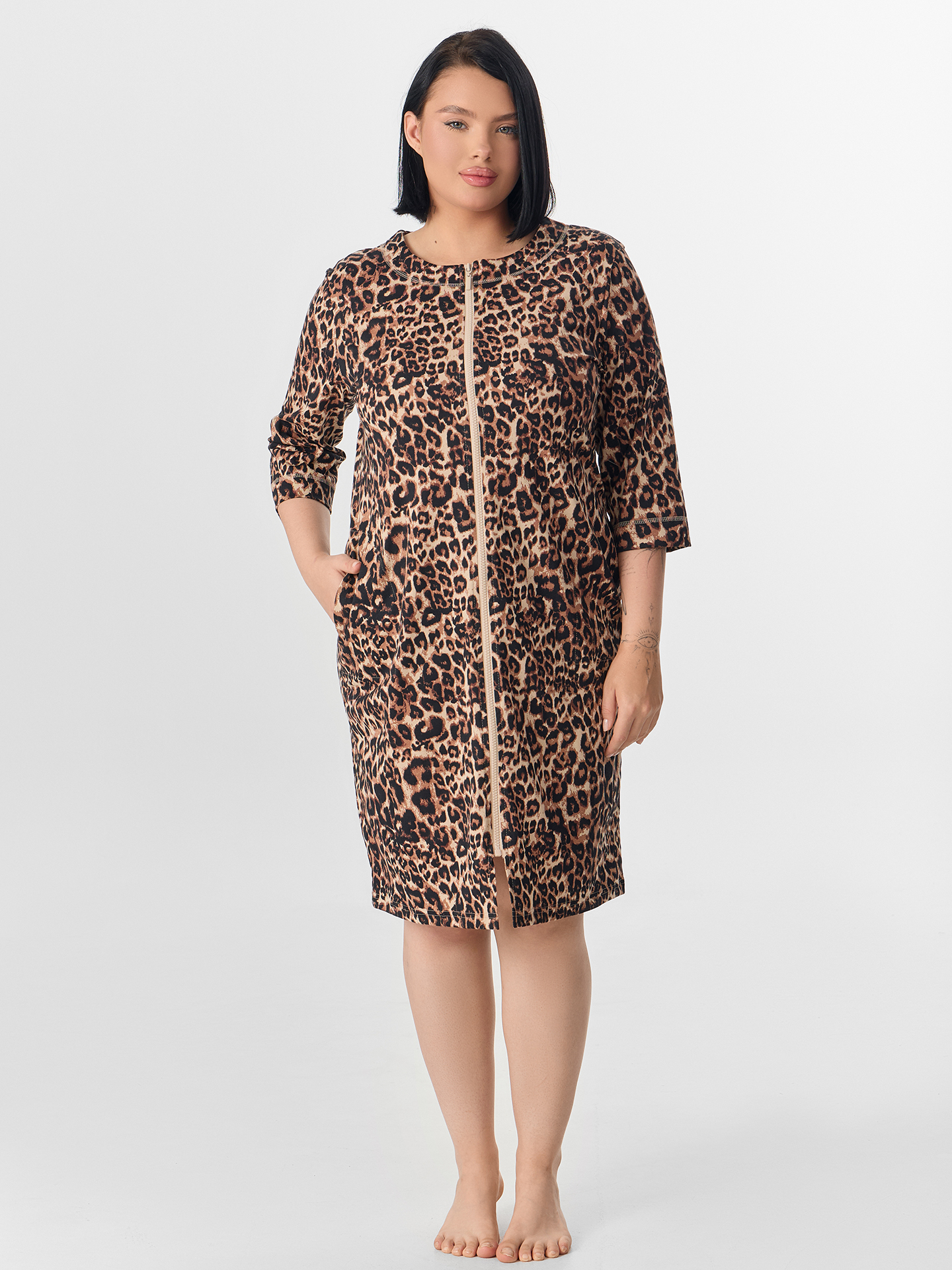 Халат Mark Formelle (Марк Формэль) 552266-1/леопард на песочном - фото 1