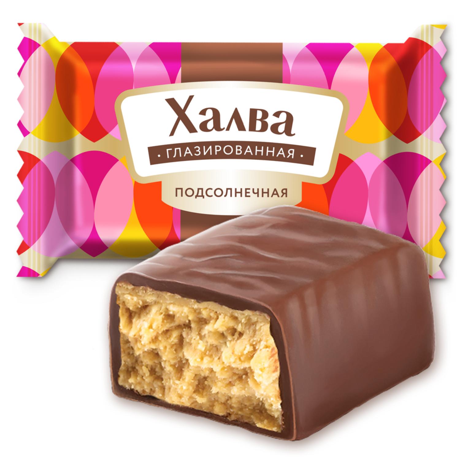 Халва подсолнечная Азовская КФ глазированная 350г - фото 2