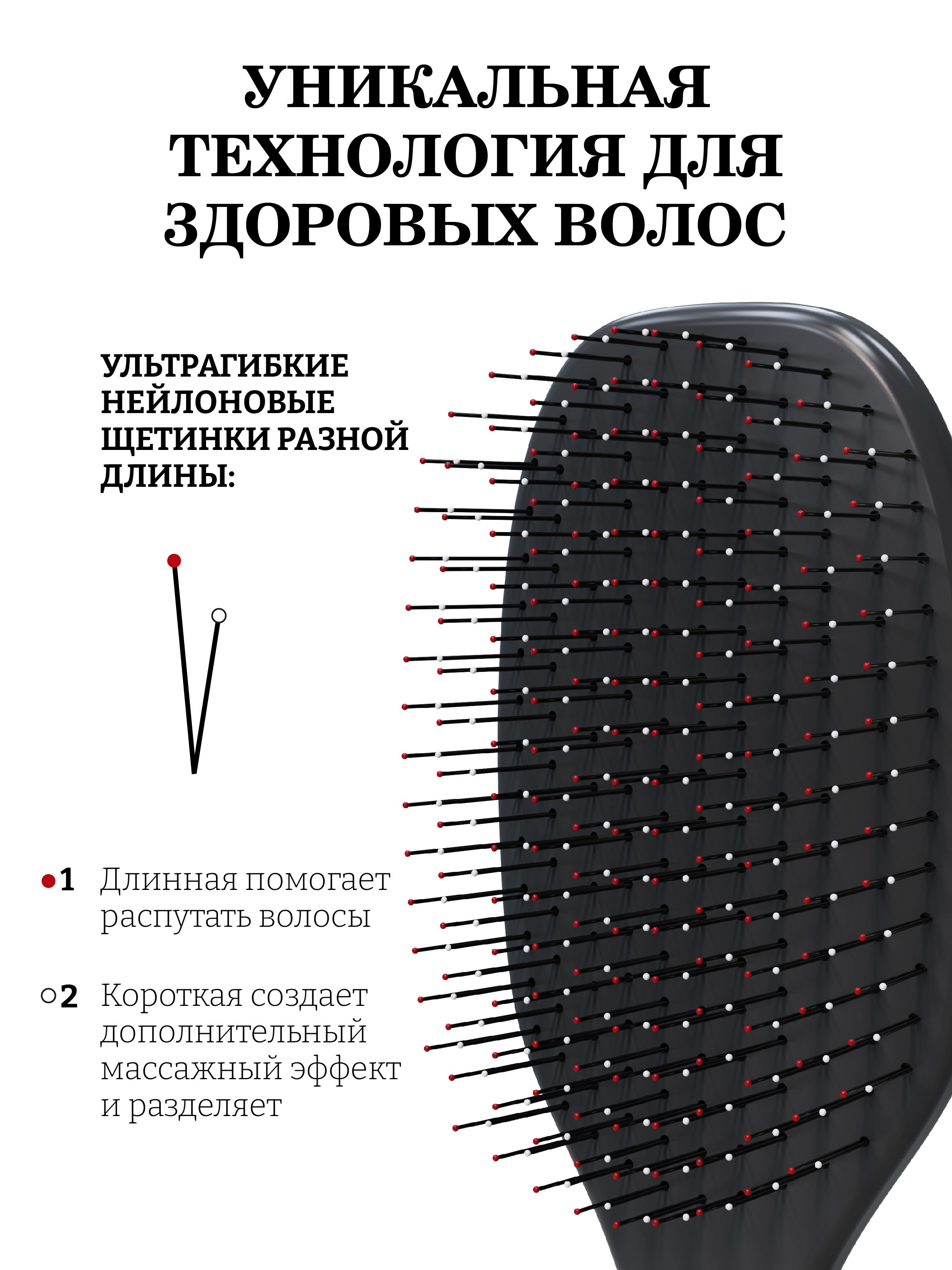 Массажная расческа I LOVE MY HAIR - фото 2