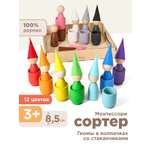 Развивающая игра Ulanik Гномики в колпачках в стаканчиках