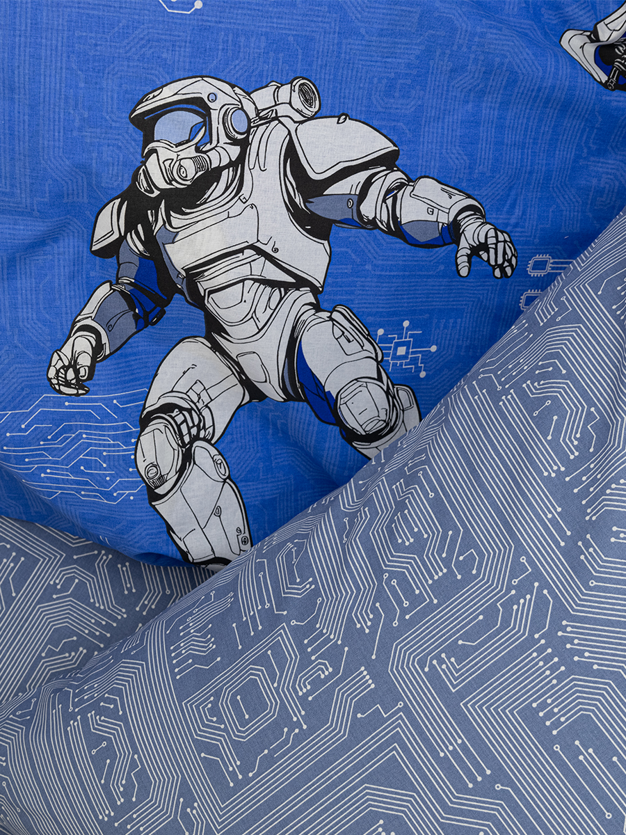 Комплект постельного белья BRAVO kids dreams Роботы полутораспальный 3 предм. - фото 4