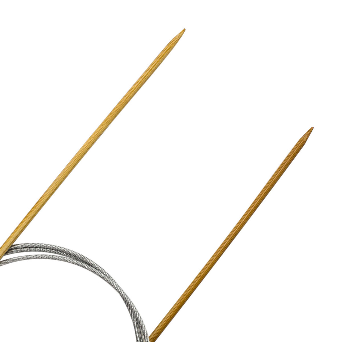 Спицы круговые Hobby Pro бамбуковые с металлическим тросиком 100 см 2.5 мм 942725 - фото 3