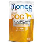 Корм для собак MONGE Dog Grill Pouch курица с индейкой пауч 100г